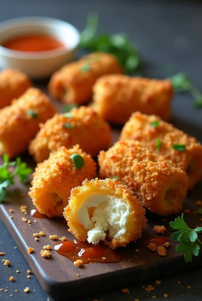 Oven Fried Feta Rolls