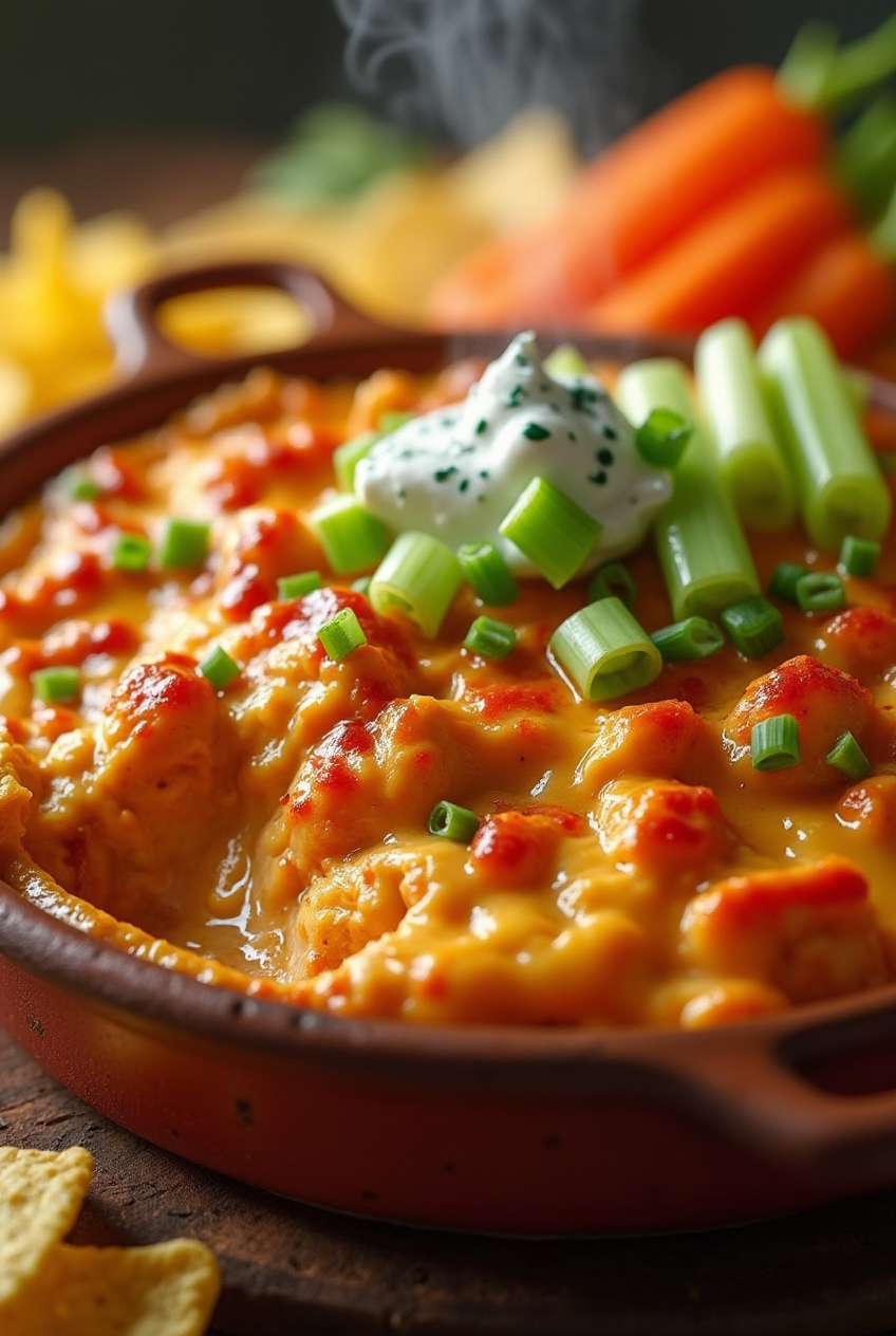 Crockpot Buffalo Chicken Dip