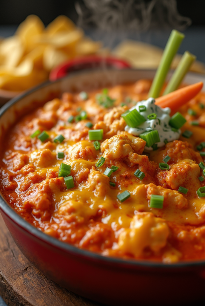 Crockpot Buffalo Chicken Dip