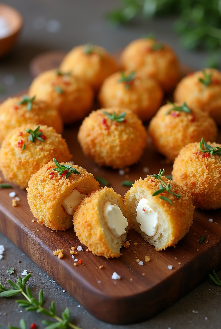 Oven Fried Feta Rolls
