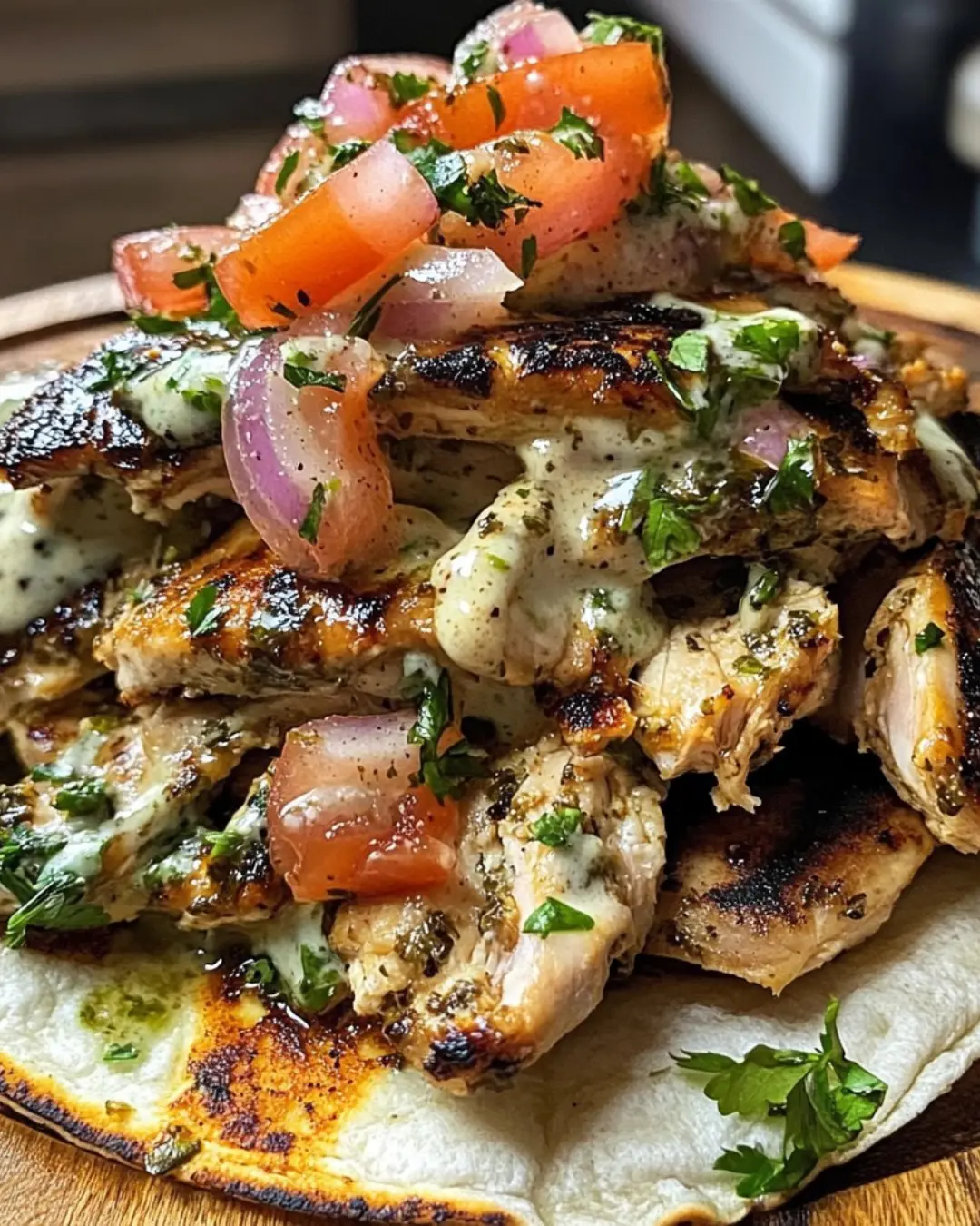 Herb-Infused Mediterranean Chicken Gyro