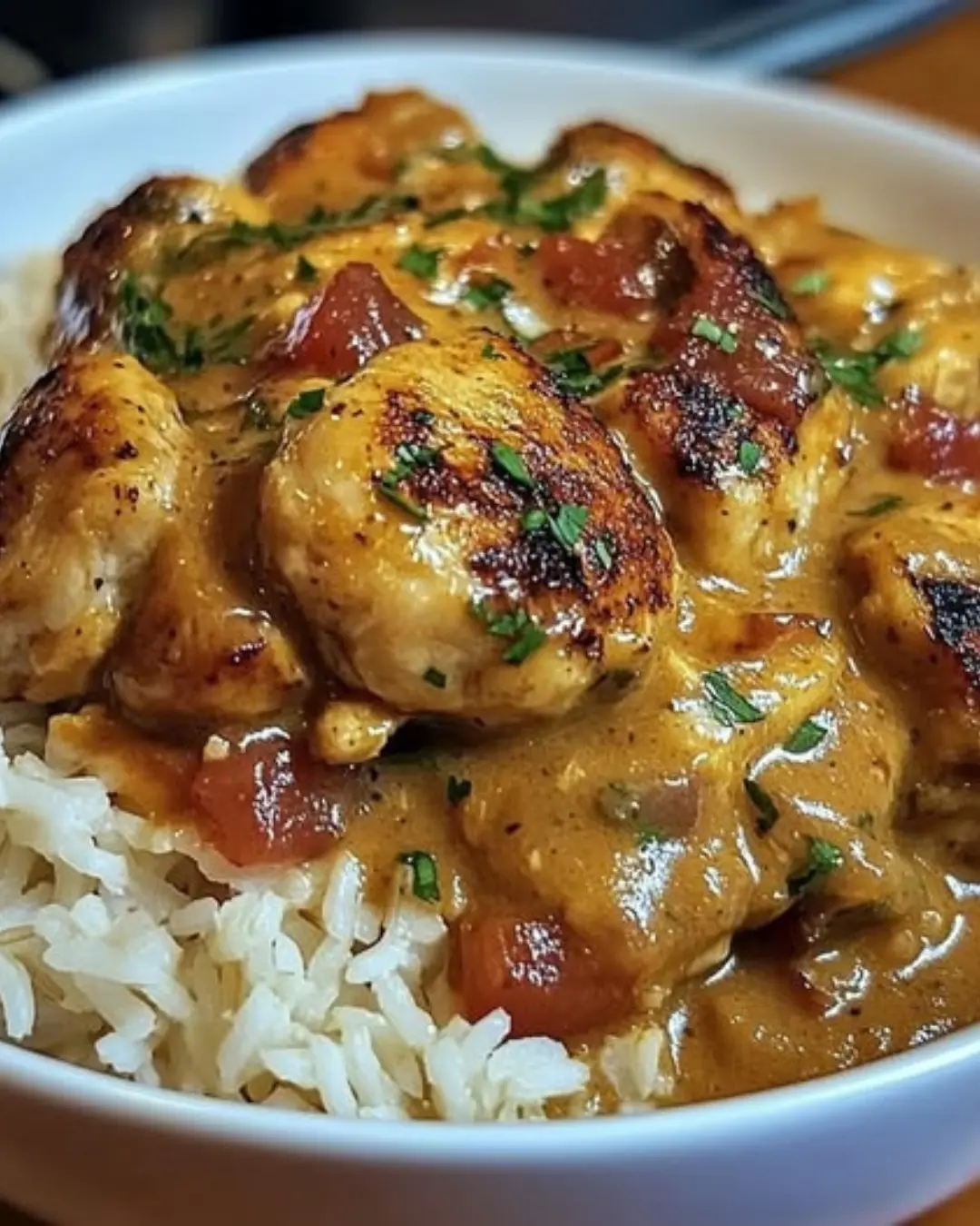 Smothered Chicken and Rice